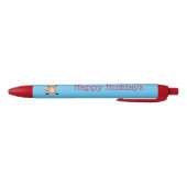Leuke kerst vos op maat zwarte inkt pen (Bodem)