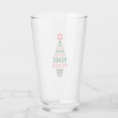 Leuke Kerst Vrede Groene Boom Aangepaste Initiaal Glas (Achterkant)