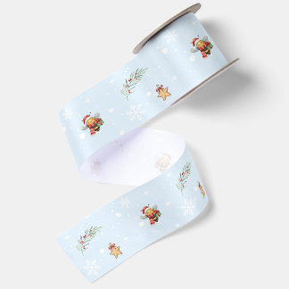 Leuke Kerst Waterverf bij Kerstfeestje Kind Satijnen Lint
