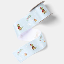 Leuke Kerst Waterverf dinosaurus kerstfeest Kind