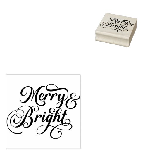 Leuke kerst woord kunst rubberstempel (Gestempeld)