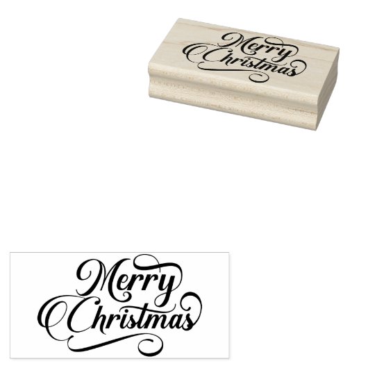 Leuke kerst woord kunst rubberstempel (Gestempeld)