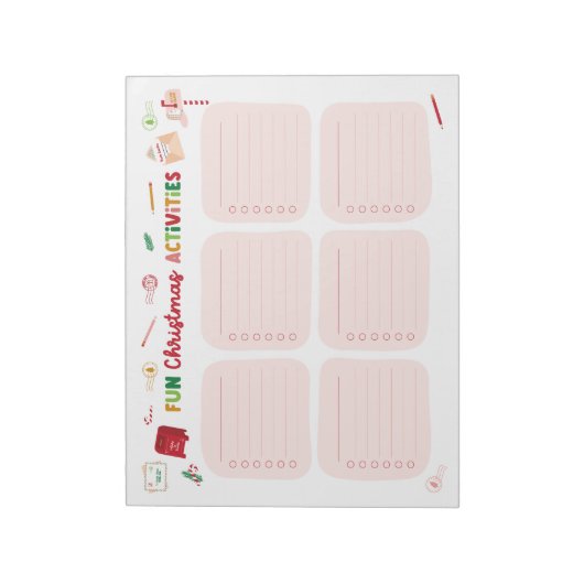 Leuke Kerstactiviteiten Checklist Notitieblok (Linkerzijde)