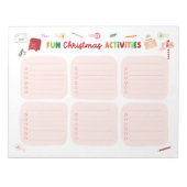 Leuke Kerstactiviteiten Checklist Notitieblok (Voorkant)