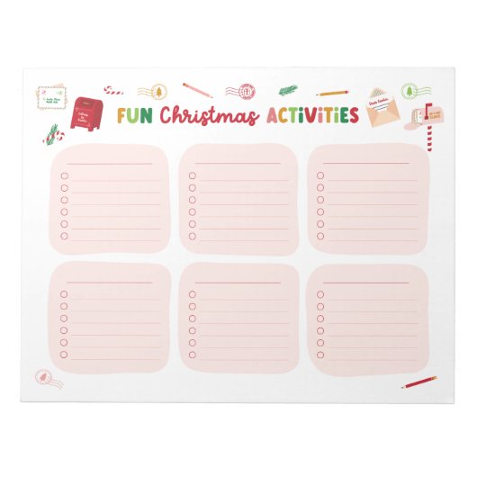 Leuke Kerstactiviteiten Checklist Notitieblok (Voorkant)
