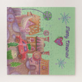 Leuke kerstauto legpuzzel (Horizontaal)