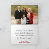 Leuke Kerstbal Ornament 3 Foto Prettige Feestdagen Kaart (Binnen)