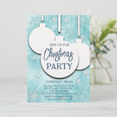 Leuke kerstballen sneeuwvlokken vakantie feest kaart (Staand voorkant)