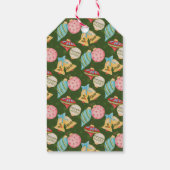 Leuke kerstbel grillige traditionele nostalgische cadeaulabel (Achterkant)