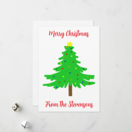 Leuke Kerstbomen met Feestelijke Sfeer Feestdagenkaart