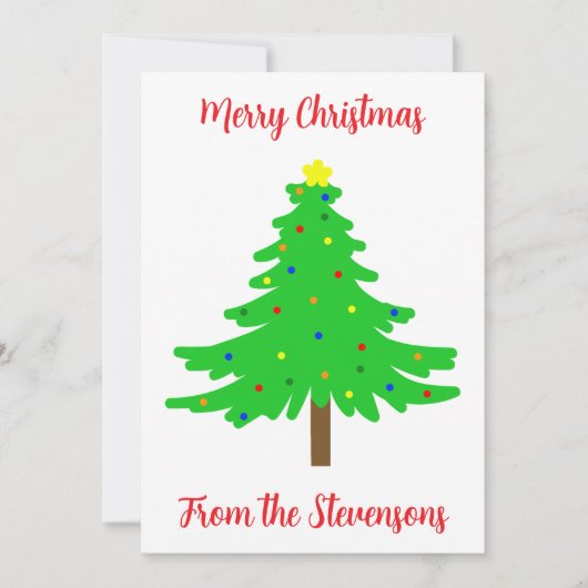 Leuke Kerstbomen met Feestelijke Sfeer Feestdagenkaart (Voorkant)