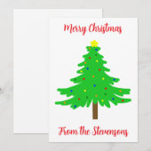 Leuke Kerstbomen met Feestelijke Sfeer Feestdagenkaart (Voorkant / Achterkant)