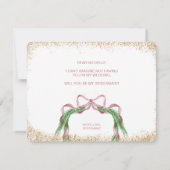 Leuke kerstboog roze waterverf BRIDESMAID Kaart (Achterkant)