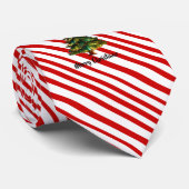 Leuke Kerstboom Candy Cane Vakantie Stropdas (Opgerold)