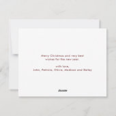 Leuke Kerstboom Dangling Kat Personaliseren Feestdagenkaart (Achterkant)