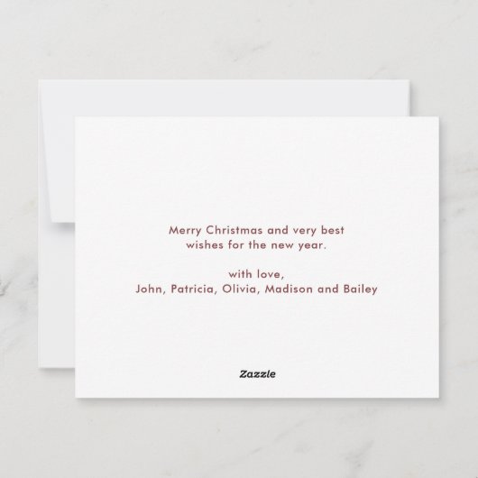 Leuke Kerstboom Dangling Kat Personaliseren Feestdagenkaart (Achterkant)