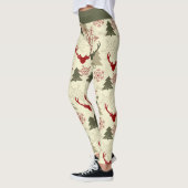 Leuke Kerstboom Herten Groen Rood Patroon Feesteli Leggings (Links)