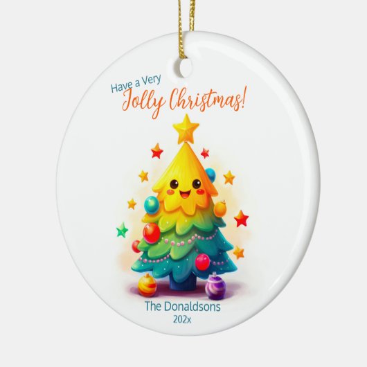 Leuke kerstboom keramisch ornament (Links)