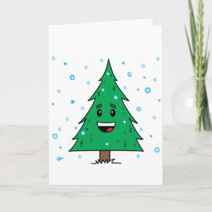 Leuke Kerstboom - Leeg Wenskaart Feestdagen Kaart