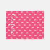 Leuke kerstboom patroon pastel en heet roze fleece deken (Voorkant (Horizontaal))