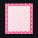 Leuke kerstboom patroon pastel en heet roze notitieblok<br><div class="desc">Moderne en minimalistische kerstpatronen.</div>