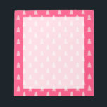 Leuke kerstboom patroon pastel en heet roze notitieblok<br><div class="desc">Moderne en minimalistische kerstpatronen.</div>