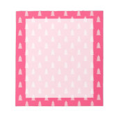 Leuke kerstboom patroon pastel en heet roze notitieblok (Voorkant)