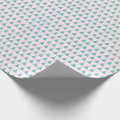 Leuke kerstboom roze en turquoise cadeaupapier (Hoek)