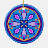 Leuke kerstboomornament keramisch ornament (Achterkant)