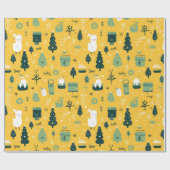 Leuke kerstcadeau inpakpapier (Vlak)