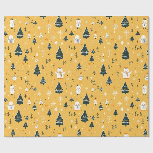 Leuke kerstcadeau inpakpapier (Vlak)