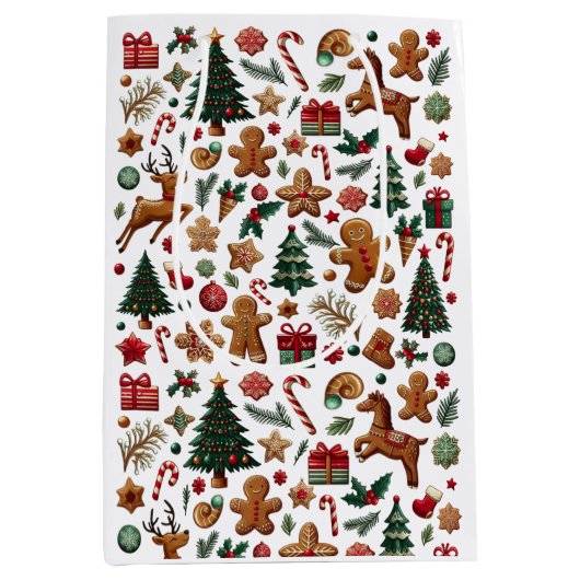 Leuke kerstcadeau tas medium cadeauzakje (Voorkant)