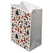 Leuke kerstcadeau tas medium cadeauzakje (Achterkant Gekanteld)