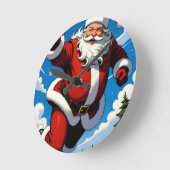 Leuke kerstcartoonkunst ronde klok (Hoek)