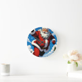 Leuke kerstcartoonkunst ronde klok (Huis)