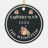 Leuke kerstfoto Keepsake Keramisch Ornament (Voorkant)