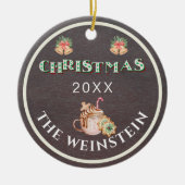 Leuke kerstfoto Keepsake Keramisch Ornament (Voorkant)