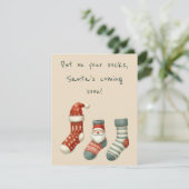 Leuke kerstgroetkaart kaart (Staand voorkant)