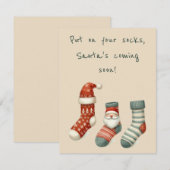 Leuke kerstgroetkaart kaart (Voorkant / Achterkant)