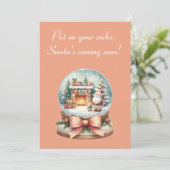 Leuke kerstgroetkaart kaart (Staand voorkant)
