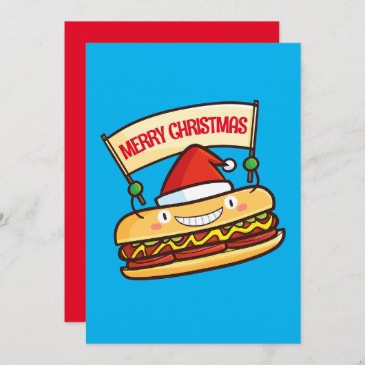 leuke kersthondbanner kaart (Voorkant / Achterkant)