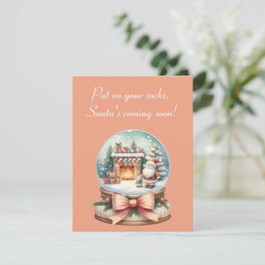 Leuke kerstkaart kaart (Staand voorkant)