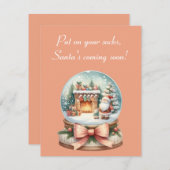 Leuke kerstkaart kaart (Voorkant / Achterkant)