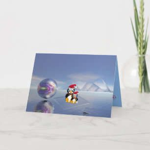 Leuke Kerstkaart met Pinguïnen en tekst Feestdagen Kaart