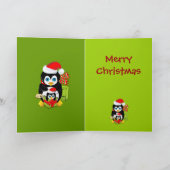 Leuke Kerstkaart met Pinguïnen en tekst Feestdagen Kaart (Binnen)