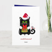Leuke Kerstkaart met Uil & tekst Feestdagen Kaart (Achterkant)