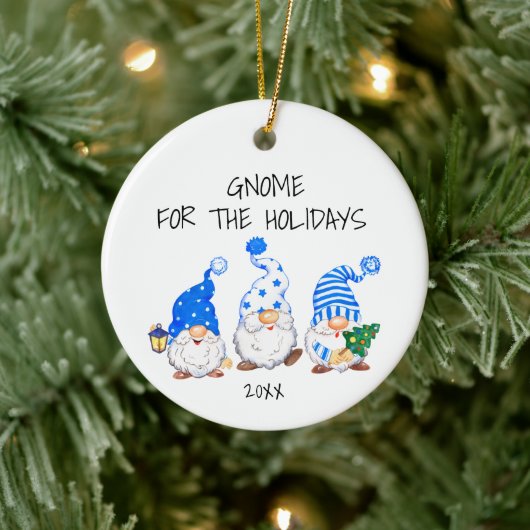 Leuke Kerstkabouter voor de Feestdagen Jaar Keramisch Ornament (Boom)