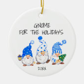 Leuke Kerstkabouter voor de Feestdagen Jaar Keramisch Ornament (Voorkant)