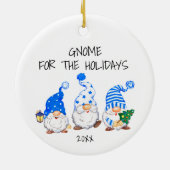 Leuke Kerstkabouter voor de Feestdagen Jaar Keramisch Ornament (Achterkant)