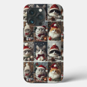 Leuke Kerstkatten Winterdieren Rustiek Case-Mate iPhone Case (Achterkant)